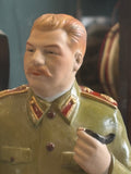 Mid-Century Ceramic Statue – Chairman Mao & Josef Stalin, Chinese Mark