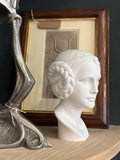 Vintage Goebel Art Nouveau Bisque Porcelain Bust – Classical Maiden, West Germany, 1960s/70s