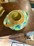 Art Deco Ditmar Urbach Czech Pottery Vase with Twin Handles – Hand Painted – c.1930s
