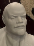 Large Vintage Soviet Porcelain Lenin Statue – Marble Effect, Signature across base (40cm)