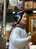 Lomonosov “Northern Girl with Flower” (Yakut Girl) Porcelain Figurine – Made in Russia, 20 cm