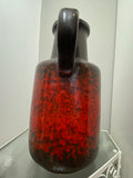 Vintage 1970s Scheurich Keramik Lava Floor Vase – West German Pottery