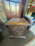 Antique Victorian Carved Oak Ecclesiastical Collection Box c.1890