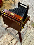 Victorian Mahogany Folding Plate Camera by W. Watson & Sons London – Antique Bellows Camera with Tripod c.1860–70