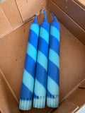 Aqua & Blue Helter Skelter Candle – True North Chandlers