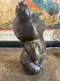 Original 1980s Bronze-Colour Metal Misha Figurine – Moscow 1980 Olympic Games Mascot