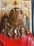 Vintage French Chalkware Jesus Bust – Large Religious Icon (34cm)