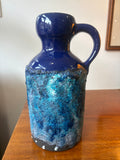Large Vintage Marei Keramik Fat Lava Vase with Handle – Mid-Century West German Pottery