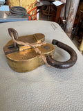 Vintage Indian Brass Padlock | Dinesh, Aligarh, 10 Lever, Working with Key