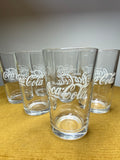 Boxed set of six French Coca Cola glasses