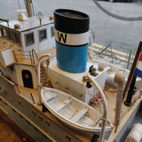 ‘Hannah’ – Large Pond Yacht Model of a Dutch Motor Coaster – Handmade by Mike Alsop