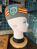 Vintage 1970s Soviet “Pilotka” Souvenir Cap with Badges & Pins