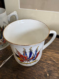 Interior and rim of WWI commemorative cup with gilt edge