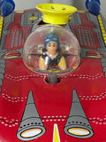 Vintage tin space rocket car