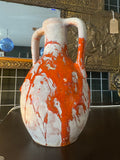 1970s Marei Keramik West German Pottery Vase – Red Lava Glaze, Urn Form