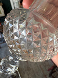 Diamond-cut knop and star-cut pedestal foot on Edinburgh Crystal vase