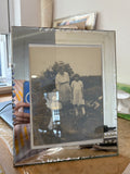 1930s Art Deco Mirrored Photo Frame with Original Period Photograph