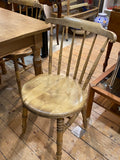 Charming Antique Pine Table & Set of Four Elegant Chairs