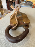 Vintage Indian Brass Padlock | Rahmatulla & Co, 8 Lever, with Key