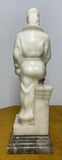 Vintage Soviet marble figure of a female bricklayer