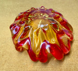 Murano art glass flame bowl