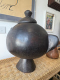 Large Carved Wooden Pot – Possibly Ethiopian, Jima People, Early 20th Century