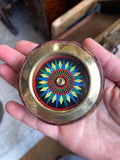 Wooden and brass compass