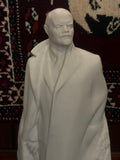 Large Vintage Soviet Porcelain Lenin Statue – Marble Effect, Signature across base (40cm)