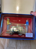 Boxed Schylling tin toy litho wind up railroad handcar