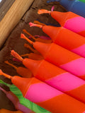 Neon Pink & Orange Helter Skelter Candle – True North Chandlers