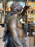 Large Vintage Spelter Figure – After Auguste Moreau