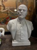 1960s Lomonosov Porcelain Bisque Bust of Lenin – 17.5cm High