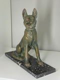 Art Deco spelter figure of a German Shepherd