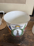 Interior and rim of WWI commemorative mug