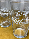 Boxed set of six French Coca Cola glasses