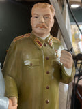 Mid-Century Ceramic Statue – Chairman Mao & Josef Stalin, Chinese Mark