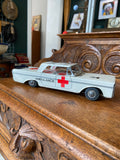 Vintage 1960s Tin Friction Toy Ambulance – Made in Hong Kong