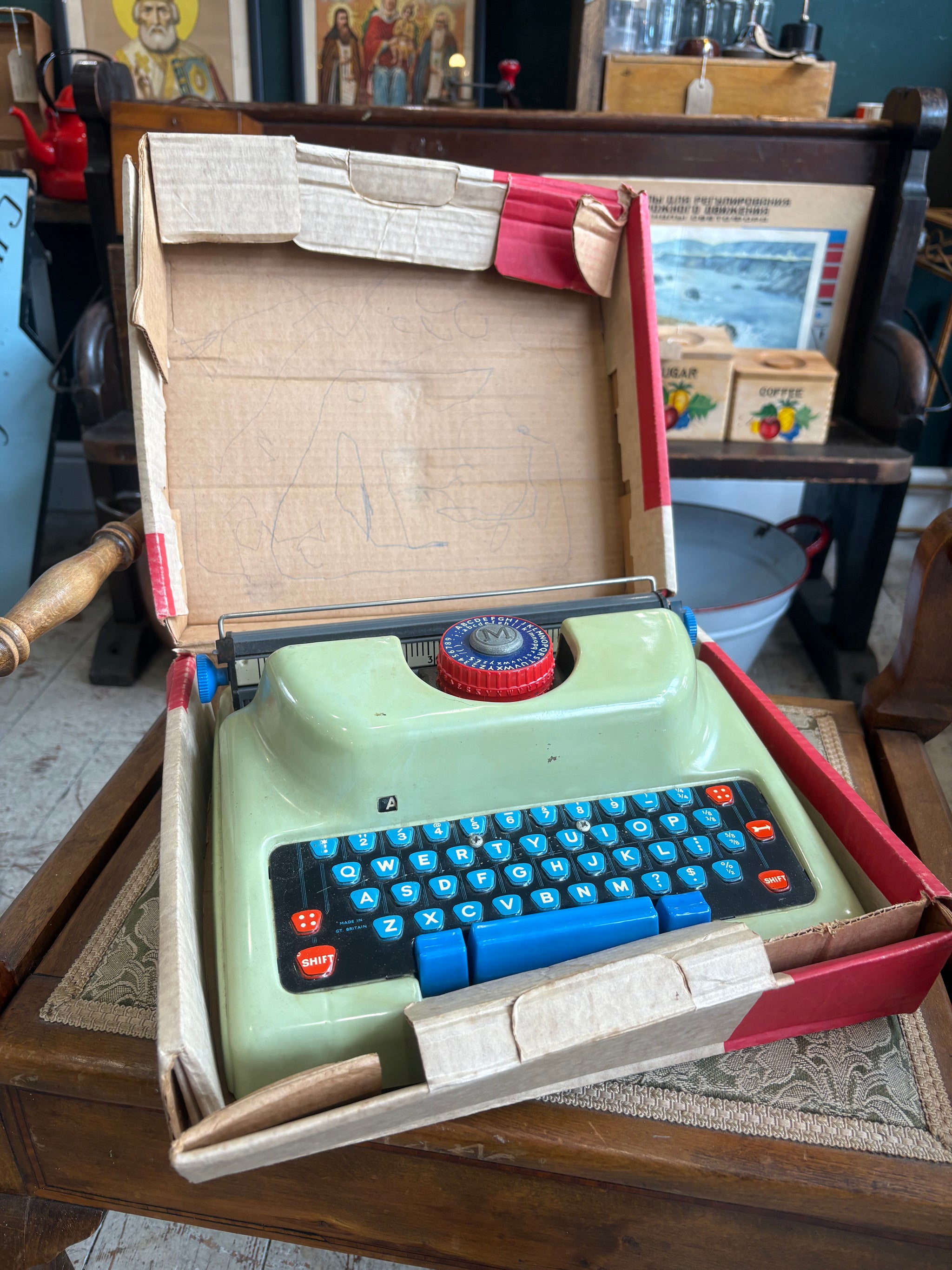 1960s Mettoy Prefect Toy Typewriter (No. 4320) – With Original Box 