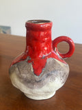 1960s Jasba Keramik Fat Lava Vase – West German Pottery, 14cm
