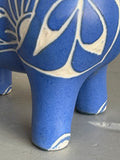 Detail of leg and floral motif on Pablo Zabal Chile ceramic horse