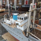 ‘Hannah’ – Large Pond Yacht Model of a Dutch Motor Coaster – Handmade by Mike Alsop