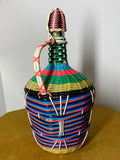 1960s French Scoubidou Carafe – Vintage Woven Plastic Design