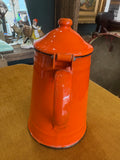 Vintage Yugoslavian Orange Enamel Coffee Pot – c.1970s