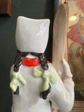 1950s Lomonosov Porcelain Figurine – Girl Skier by Elizabeth N. Lupanova – 21cm High