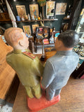 Mid-Century Ceramic Statue – Chairman Mao & Josef Stalin, Chinese Mark