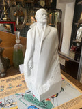 Large Vintage Soviet Porcelain Lenin Statue – Marble Effect, Signature across base (40cm)