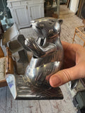 Vintage 1970s Cast Aluminium Squirrel Nutcracker – Mid-Century Novelty Nut Cracker