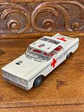 Vintage 1960s Tin Friction Toy Ambulance – Made in Hong Kong