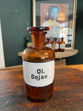 Vintage apothecary bottle - Ol. Sojae