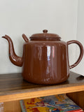 Large vintage enamel teapot